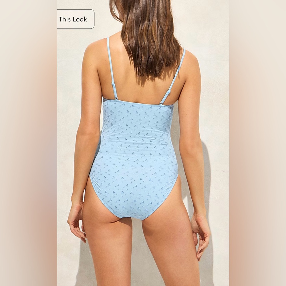 J.Crew Eyelet balconette underwire one-piece - Picture 3 of 8
